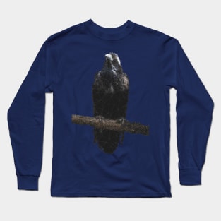 Low Poly Crow Long Sleeve T-Shirt